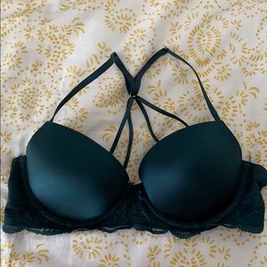 Aerie Forest green gel push-up bra